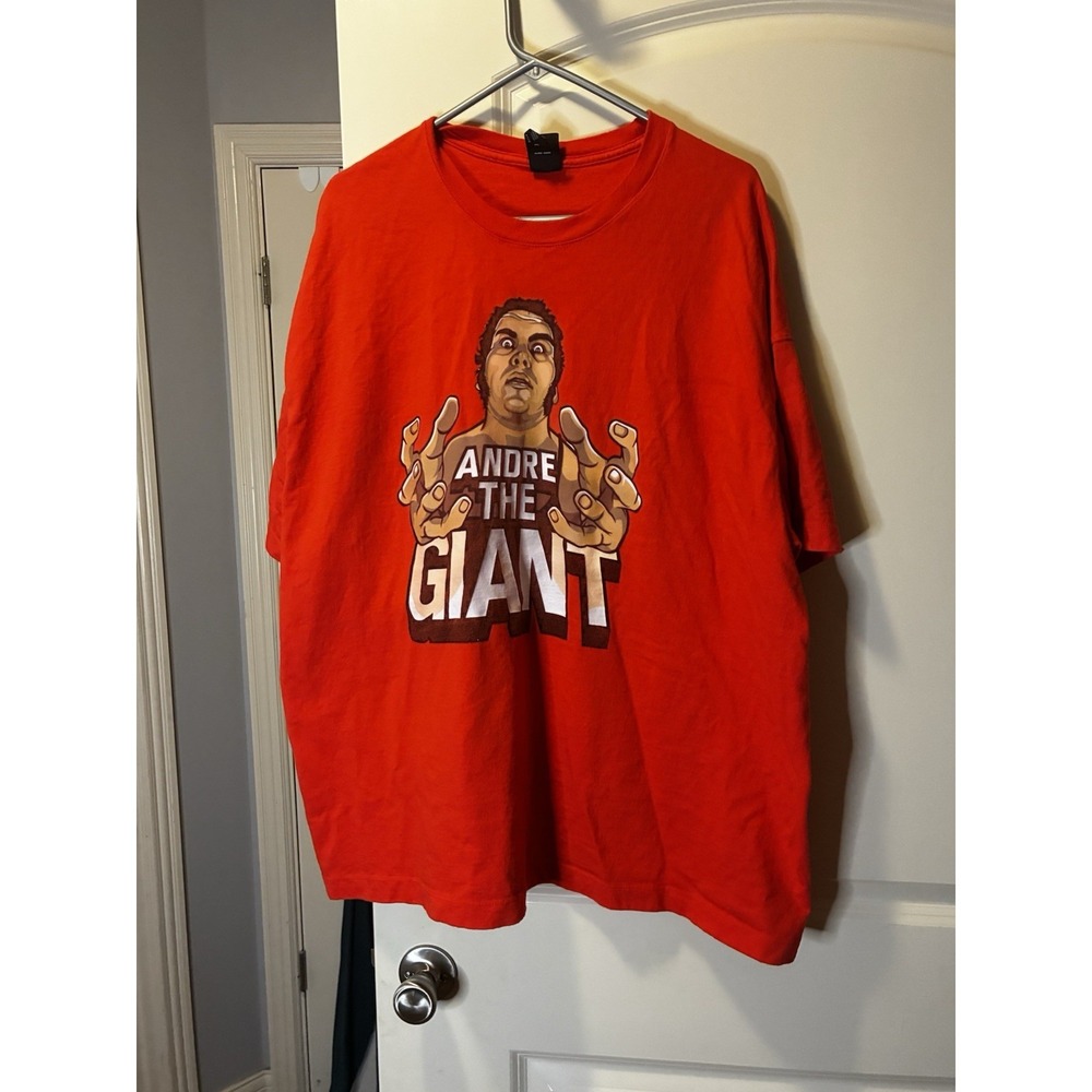 ANDRE THE GIANT  Red T-shirt SIZE BEEFY XL SHORT SLEEVES Wrestling -Read
